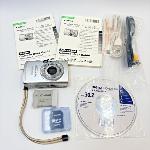 Canon Other - Canon PowerShot SD850 IS Digital Elph Camera Silver 8MP 4x Optical Zoom Works
